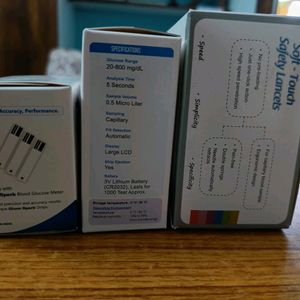 Glucometer, 100 Test Strips, Soft Touch Safety