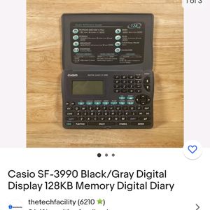 Vintage Casio Digital Diary SF - 3990