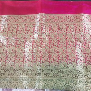 Heavy Banarasi Silk Saree With Blouse Piece