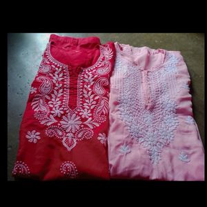 Combo Chikankari Kurti