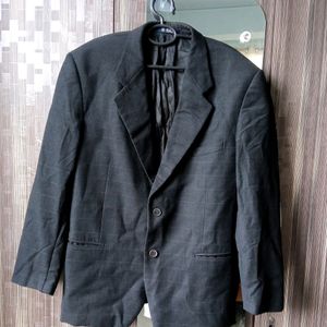 Checkered Jet Black Mens Blazer