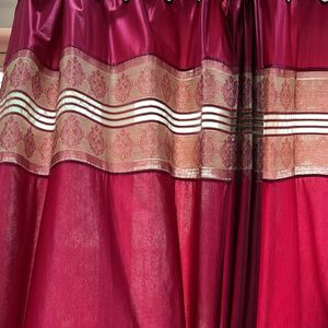 3 Pink Coloured Curtains