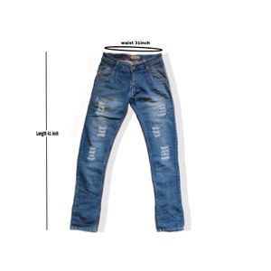 Blue Mid Rise Jeans(Men)