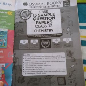 Class 12 Chemistry, Ncert Cbse 15 Sample Question Paper Book