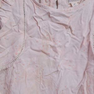 Peach Cotton Frock For Sale