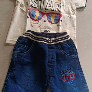 New Without Tag T Shirt Shorts Pair