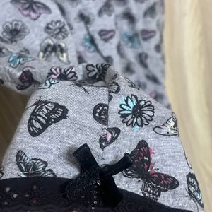 Butterfly Printed Night Dress