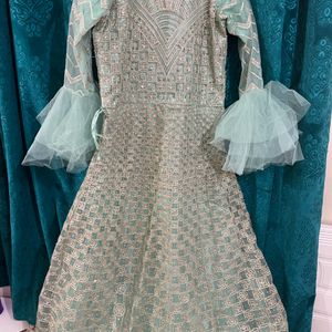 ATWedding Wear Mint Green Colour Dress With Chunni