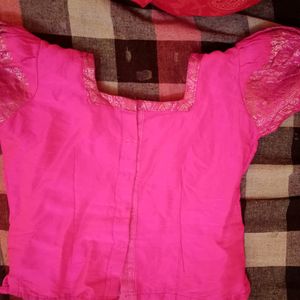 Pattu Top Pink Colour