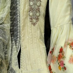 Semi Stitched Sharara Suit