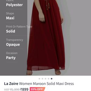 Branded Maroon Maxi Dress