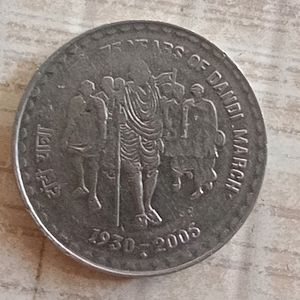 5 Rupees Dandi Yatra Coin 1930-2005