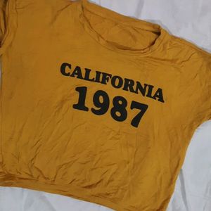 Women Mustard Crop Top