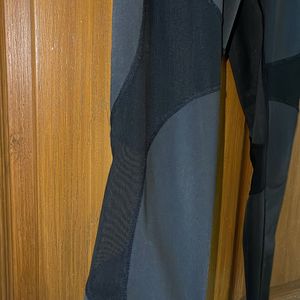 Black Mesh Stretchable Yoga Pant