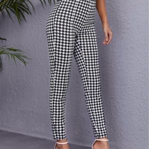 Shein Black Dogtooth Pant