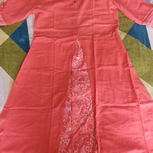 Rangmanch Coral A Line Khadi Cotton Kurta