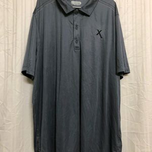Ontour Grey Short Sleeve Polo T Shirt