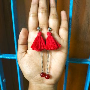 RED UNIQUE EARRINGS