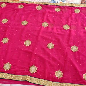 New Fully Embroidery work Saree