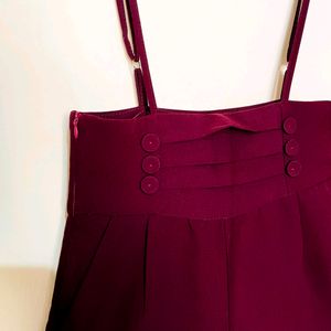 Burgundy Dungaree