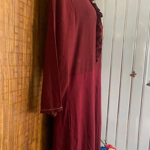 Stylish Long Dress Maroon