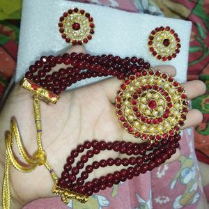 Beautiful Festive Wear Grand Red Choker