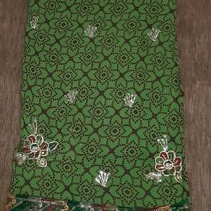 Ambroider Saree With Blouse 38inch. Rarely Used.