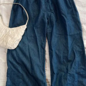 Korean Blue Y2k Trousers.