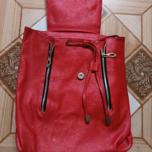 Red Bagpack For Women