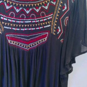 Black Multicolour Top