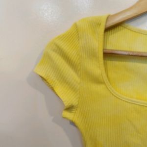 Shein Yellow Crop Top(Women)