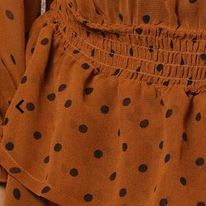 Polka Dotted Brown Top