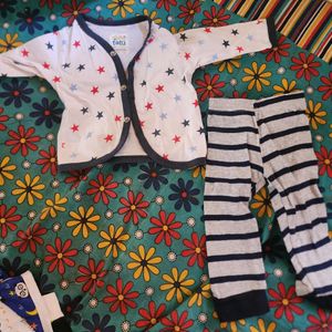 2 Pc Combo Set Top Shirt Pant Unisex 0-6 Months