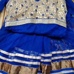 Royel Blue Anarkali Kurti