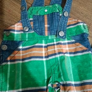 Cotton Checked Dungaree Unisex