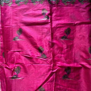 Beautiful Printed Pink Saree