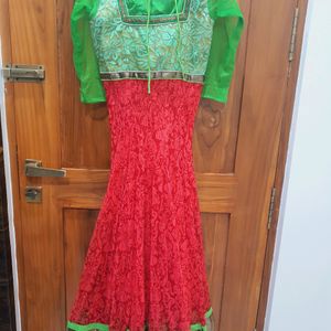Beautiful Anarkali Gown With Pant And Dupatta