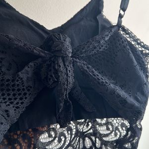 Lace Back Tie Knot Padded Bralette