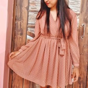 Women Warp Pink Dress