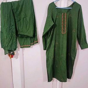 Pretty Green Kurta Pant Set