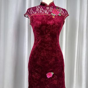 Korean Oriental Velvet Dress