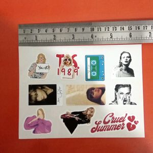 10 Taylor Swift Stickers ( 1 Sheet Of 6x4.5 Inch )