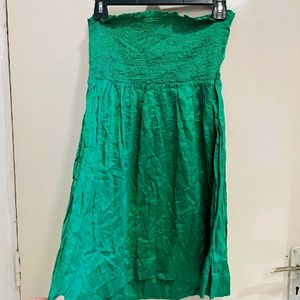 Green Beautiful Smoking Linen Tube Dress