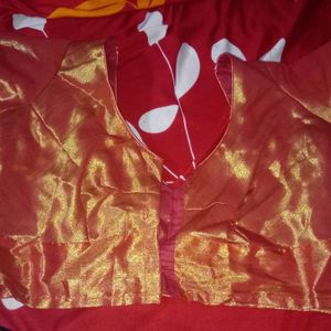 Beautiful Gold Shade Red Color Blouse 😍😍