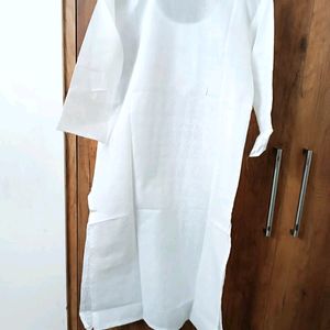 Pure White Chikankari Stitched Kurta