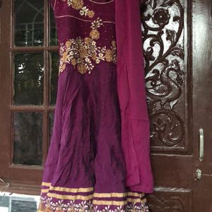 Purple Kurti Set