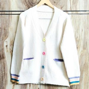 Cream Colour Cardigan Size-42