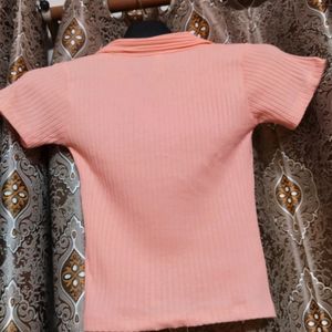 Peach Crop Top