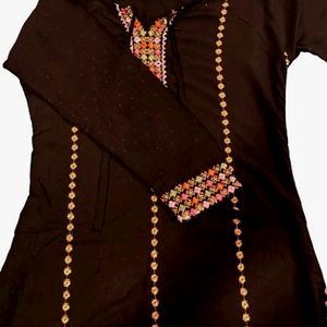 Black Kurti With Design