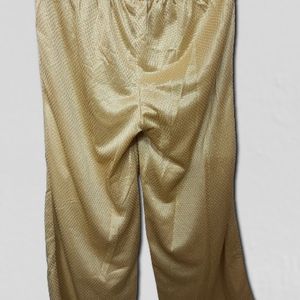 Ateesa Golden Wide Leg Straight Palazzo